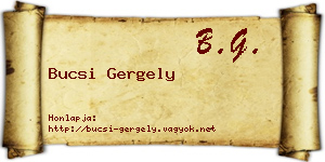 Bucsi Gergely névjegykártya