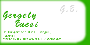 gergely bucsi business card